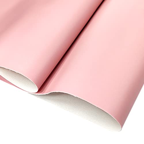 HYANG Smooth Solid Color Light Pink Faux Leather Sheets 1 Rolls 12"X53" (30cmX135cm),Faux Leather is Great for, Bows,Earrings Handmade DIY Craft Projects Making - color: Light Pink