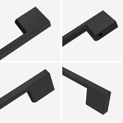 9BUILD 10 Pack Matte Black Cabinet Pulls 5 Inch Black Kitchen Cabinet Handles, Cabinet Hardware for Cupboard Drawer Pulls - color: Matte Black, size: 5"/128MM Hole Center, style: 10 Pack