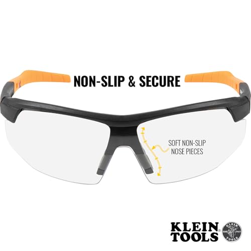 KLEIN TOOLS 60159 Semi Frame Safety Glasses, Clear Lens - color: Clear Lens, size: Single