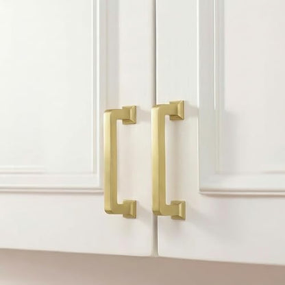 homdiy 20 Pack 3 Inch Gold Cabinet Handles, Solid Zinc Alloy Brass Pulls - color: Gold, size: 3" Hole Center