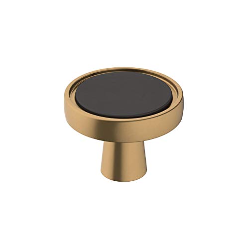 Amerock 1-3/8" Round Mergence Matte Black/Champagne Bronze Cabinet Knob - color: Matte Black/Champagne Bronze