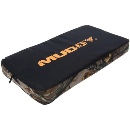 MUDDY Standard Seat Cushion - 18" x 10" Durable Lightweight Portable All-Day Comfort Hunting Outdoor Cushioned Tree Stand Seat with Silent Ties, Fits Most Treestands