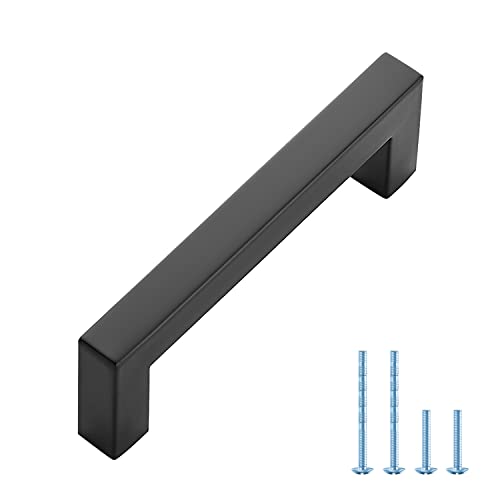 Ravinte Black Cabinet Pulls, 1 Pack 4 in Kitchen Cabinet Handles - size: 4 in Hole Centers