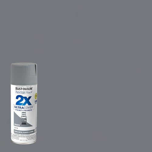 Rust-Oleum Painter's Touch 2X Ultra Cover Spray Paint, Satin Granite - color: Satin Granite, size: 12 Ounce (Pack of 2)