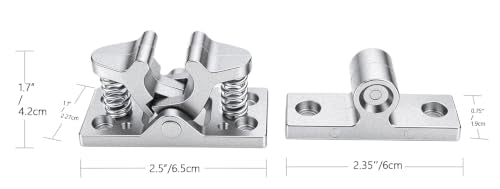 Heavy Duty Double Roller Catch, Spring Loaded,Stop Catch Release Clamp Lock for Barn Doors,Cabinet,Doors,1 Pcs