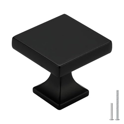 homdiy Black Cabinet Knobs 15 Pack Matte Black Square Cabinet Knobs - color: Black, size: 15 Pack