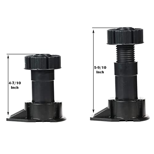 4-Pack Adjustable Cabinet Leveling Legs, 4.7"-5.9" Height, 330 lb Capacity - size: 4 Pieces