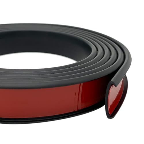 U Shape Plywood Edge Banding - Fit 1/2 inch Edge, Self-Adhesive Edge Trim for Desk, Table, Countertop, Furniture, Black, 20Ft - color: Black, size: 1/2inch (20Ft)