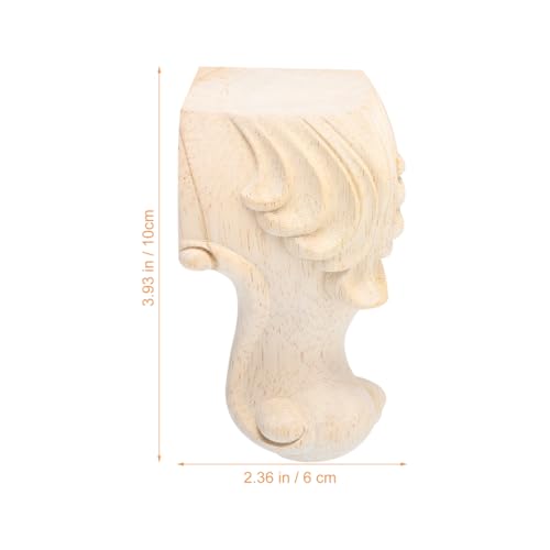POPETPOP 4 pcs Solid Wood Furniture feet Carved Decorative Sofa Legs European Style Table Supports for Couch Bed Bench Dresser 3.93 X 2.36 X 2.36 in