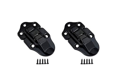 QCAA Toggle Hasp Latch for Small Metal Box, 38mm x 70mm, Black, Made in Taiwan, 2 Pack - color: Black, size: 2 Pack