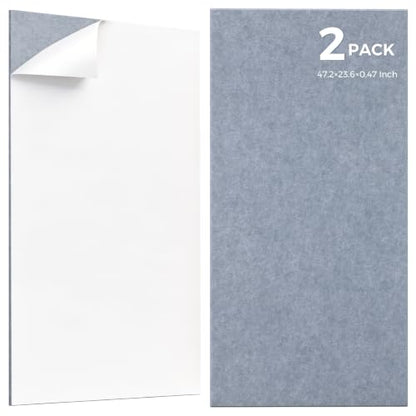 TO-TH Acoustic Panels Thickened Noise Reducing Wall Panel 2 Pack,Light Gray - color: Light Gray, size: 2 Pack
