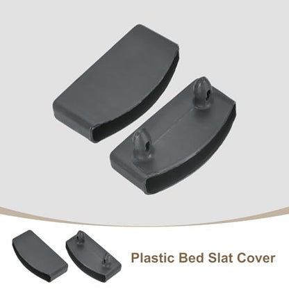 uxcell 12 Pcs 55mm x 9mm Plastic Bed Slat End Caps, Bed Slat Cover Gray - color: Grey, size: 55mm x 9mm