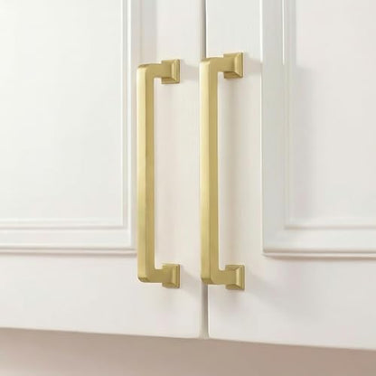 homdiy 20 Pack 6-1/4 Inch Gold Cabinet Handles, Solid Zinc Alloy Pulls - color: Gold, size: 6-1/4" Hole Center