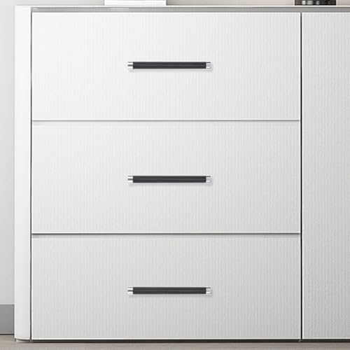 10 Pack 6.3 Inch(160mm) Matte Black and Polished Chrome Kitchen Cabinet Handles Knurled Cabinet Pulls Black Drawer Pulls Kitchen Hardware - color: Black And Polished Chrome, size: 6.3'' Hole Center(160mm)