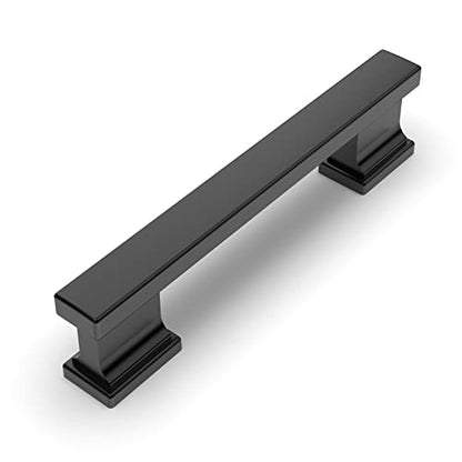 Amerdeco 10 Pack Matte Black Cabinet Hardware - 3-3/4" - color: Matte Black, size: 3.75" hole center