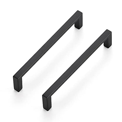 Ravinte Matte Black Cabinet Pulls Slim Cabinet Handles, 5 Inch CC, 30 Pack - size: 5" hole center