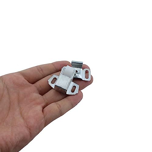 Cabinet Door Roller Catch RLECS 10Set 38mm/1.49inch Length Cabinet Furniture Closet Door Catch Latch with Screws, Silver