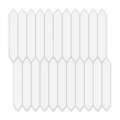 10 Sheets Thicker Peel and Stick Backsplash, 12"x12" Peel and Stick Wall Tiles, Hexagon Look Tiles Backsplash for Kitchen and Bathroom, White - color: White