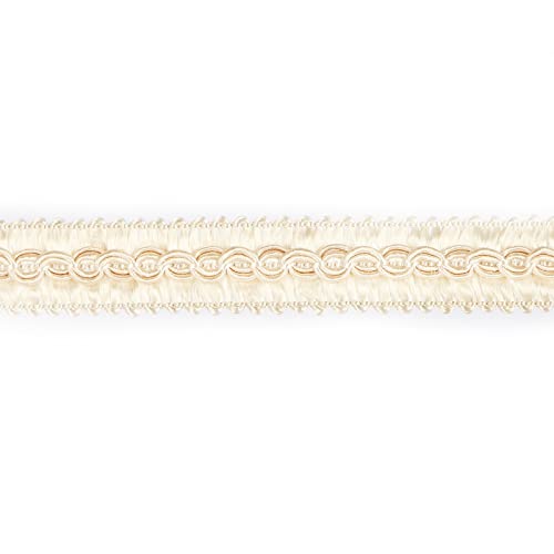 13 Yard Handmade Basic Trim,0.59" Diameter Gimp Braid-Beige - color: beige, size: 13