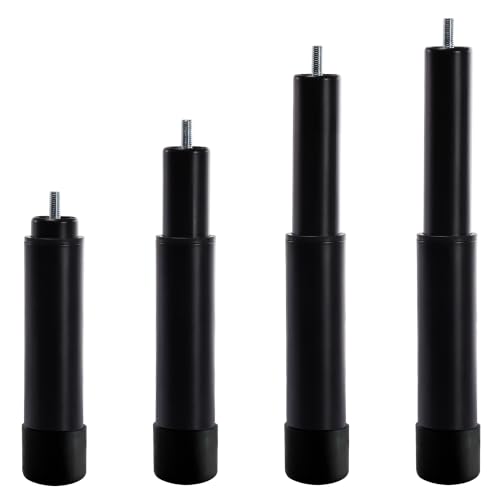 Adjustable Furniture Legs Cabinet Metal Tube risers Height 7 to 11"