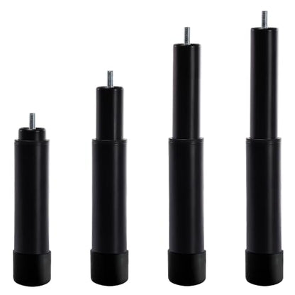 Adjustable Furniture Legs Cabinet Metal Tube risers Height 7 to 11"