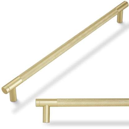6 Pack 12.6 Inch Brushed Brass Kitchen Cabinet Handles - color: Brushed Brass, size: 12-5/8'' Hole Center(320mm)