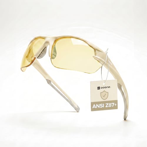 ANSI Z87+ Safety Glasses, Anti-Fog Lightweight Protective Eyewear - color: Yellow