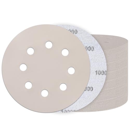 50PCS 5 Inch Sanding Discs 10000 Grit, Wet Dry Hook and Loop Sandpaper - style: 10000Grit
