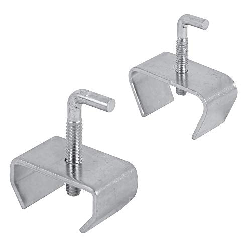 Prime-Line U 11310 Bed Frame Rail Clamp Kit, Fits 1 In. and 1-1/4 In.. Frames, Steel Construction, Zinc Plated (2 Sets)