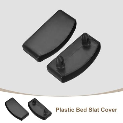 uxcell 12 Pcs 55mm x 9mm Plastic Bed Slat End Caps, Bed Slat Cover Black - color: Black, size: 55mm x 9mm