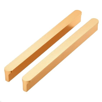5 Pack Gold Cabinet Pulls - Brushed Brass Kitchen Hardware Handles for Dresser Drawers -T Shape Cabinet Hardware (8.35 inch,Brushed Gold) - color: Brushed Gold, size: 8.35 inch