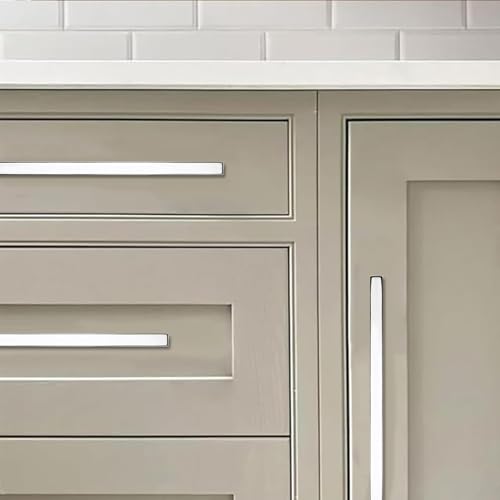 khtumeware 10 Pack 3-1/2 inch(89mm) Hole Center Polished Chrome Cabinet Pulls Solid Heavy-Duty Square Cabinet Handles Drawer Pulls Kitchen Cabinet Hardware Kitchen Handle - color: Polished Chrome, size: 3-1/2 inch(89mm) hole center