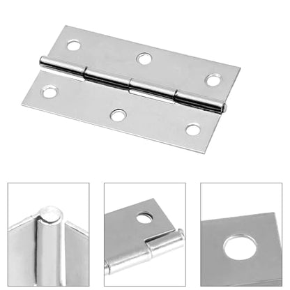 Piutouyar 12 Pack Butt Hinge 2.5 Inch Mini Hinges, Silver - size: 2.5 Inch