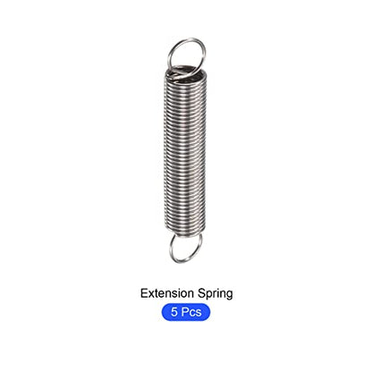 METALLIXITY Extension Spring (1x10x60mm/0.04"x0.4"x2.37") 5Pcs, 304 Stainless Steel Tension Spring Wire - for Home Repair Construction Machinery - size: 0.04"x0.4"x2.37"