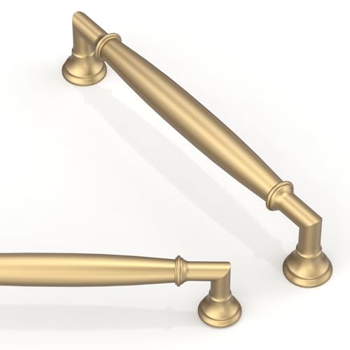 10 Pack Champagne Bronze Cabinet Pulls 5 Inch(128mm) Kitchen Cabinet Handles Solid Zinc Alloy Cabinet Hardware Drawer Pulls - color: Champagne Bronze, size: 5" Hole Center
