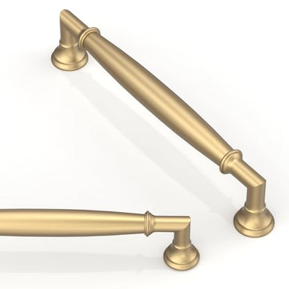 10 Pack Champagne Bronze Cabinet Pulls 5 Inch(128mm) Kitchen Cabinet Handles Solid Zinc Alloy Cabinet Hardware Drawer Pulls - color: Champagne Bronze, size: 5" Hole Center