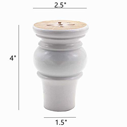 4 Inch Solid Wood Replacement Furniture Sofa Couch Legs Bun Feet Set of 4 - color: White