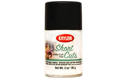 Krylon Short Cuts 3 Oz. Flat Enamel Spray Paint, Black - 1 Each - color: Black, style: Aerosol