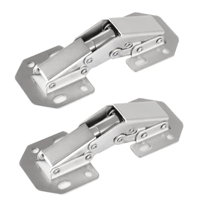 2-Pack Hidden Hinges for Cabinet Doors Frameless, Concealed Cabinet Hinges, 90 Degree Surface Mount Hinges - size: 2 Pack