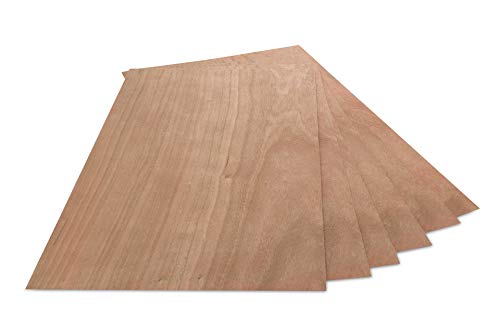 Real Cherry Wood Veneer, US Letter Size, Pack of 6 Sheets - style: Cherry