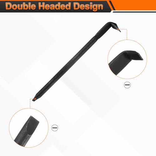 HARFINGTON Offset Screwdriver SL6 Slotted Flat Head Right Angle 90 Degree Screw Driver Double Ended L-Type Hand Tool for Home Appliance Repair, Black