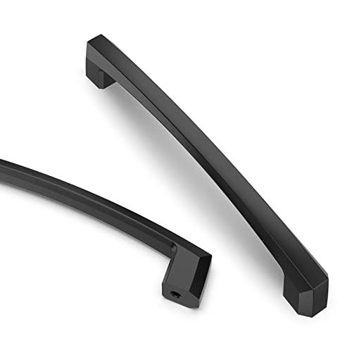 Asidrama 10 Pack 5 inch Matte Black Kitchen Cabinet Handles - color: Matte Black, size: 5" Hole Center(128mm)