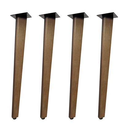 QLLY 26 Inch Solid Wood Table Legs, Wood Furniture Replacement Leg, Walnut - color: Walnut, size: 26"