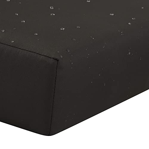 Classic Accessories Ravenna Water-Resistant 17 x 15 x 2 Inch Patio Seat Cushion, Espresso - color: Espresso, size: 17"W x 15"D x 2"Thick