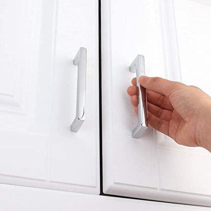 KOOFIZO 10 Pack 3-3/4 in Polished Chrome Cabinet Pulls, Drawer Handles 1816 - color: Polished Chrome, size: 3-3/4" CC - 10Pcs