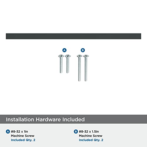 Amerock 8-13/16" Monument Matte Black Drawer Pull - color: Matte Black, size: 8-13/16 Inch (224 mm) Center-to-Center