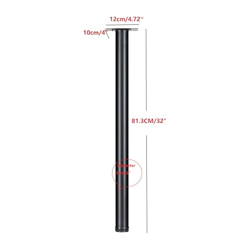 LCSDLHLSY 32 Incn Metal Table Legs,DIY Desk Leg,Coffee Table,Black Set of 4 - size: 32 Inch