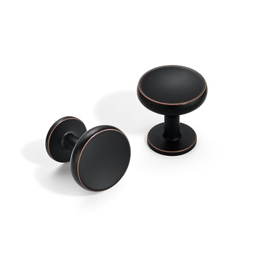 SAILING 10 Pack Cabinet Knob- Oil-Rubbed Bronze Cabinet Handles Kitchen Cabinets Bedroom Dresser Drawer Handles Knobs - color: Oil Rubbed Bronze, size: 1.26"(32mm) Diameter Knob-10Pcs