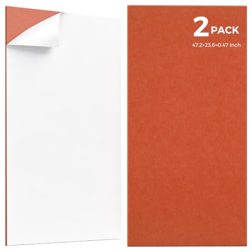TO-TH Acoustic Wall Panels Thickened Sound Proof Panel 2 Pack, Honey Orange - color: Honey Orange, size: 2 Pack