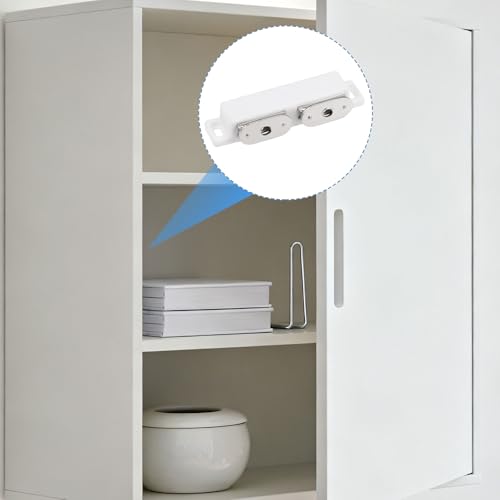uxcell Double Magnetic Latches Catch for Cabinet Door Cupboard 3" Long White - color: White